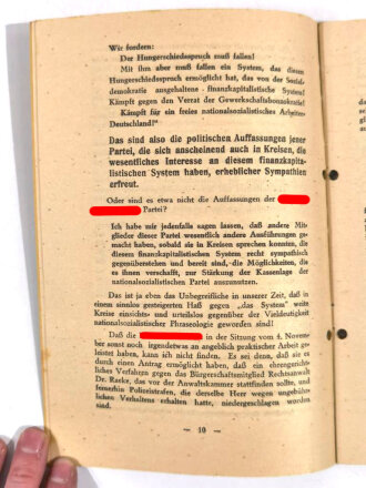 Deutsche Staatspartei, Heft/Broschüre "Die Schicksalsstunde des hamburgischen Bürgertums", Bürgermeister Dr. Carl Petersen, Hamburg, April 1932, 28 Seiten, ca. DIN A5, gelocht, gebraucht