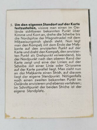 "Der vollendete Marschkompaß" Kürth D.R.P. . Ungebrauchtes Stück in der originalen Umverpackung   mit Gebrauchsanweisung