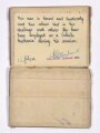 Britisches Soldbuch (1943-1946) von "Louis Detzel" aus Herxheim mit 4 Fotografien (9 x 13,5 cm) , eingetragen Africa, Italy und 1939-45 Star, Defense medal, dazu Führungszeugnis der französischen Fremdenlegion (1940)