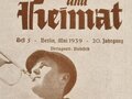 Jugend und Heimat "Wir gehn auf Fahrt", Heft 5/20. Jahrgang, Mai 1939, gelocht