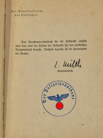 Der Dienstunterricht in der Luftwaffe, Jahrgang 1940 mit 282 Seiten