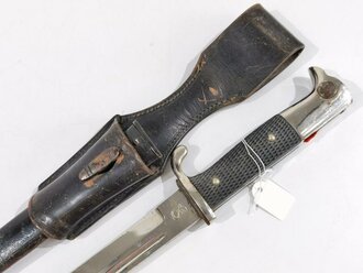 Extraseitengewehr KS98 , Scheide Originallack, ungereinigtes Stück, im Koppelschuh