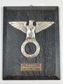 2.Preis Unteroffizier Preisschiessen 25.Mai 1938. Platte 16 x 21cm, das Hakenkreuz fehlt