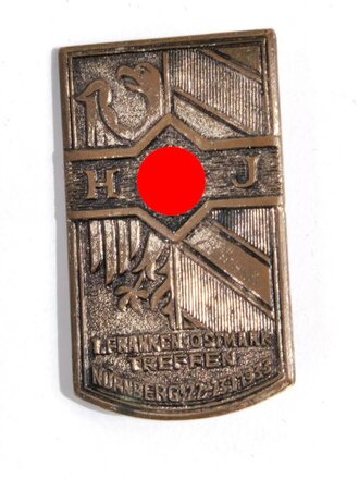 Metallabzeichen Abzeichen HJ Frankentreffen Nürnberg 1933