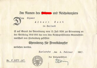 Umfangreicher Dokumentennachlass eines frühen Mitglieds der NSDAP, Träger  des goldenen Ehrenzeichens der NSDAP sowie des silbernen Ehrenzeichen des Gau Baden