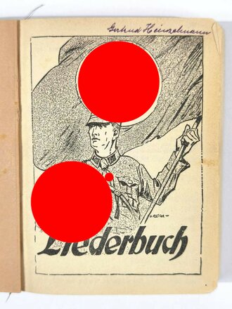 SA Liederbuch, herausgegeben im Auftrage der Obersten SA-Führung, 291 Seiten, 1933, 10 x 12,5 cm, sehr guter Zustand, seltenes Stück