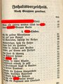 SA Liederbuch, herausgegeben im Auftrage der Obersten SA-Führung, 291 Seiten, 1933, 10 x 12,5 cm, sehr guter Zustand, seltenes Stück