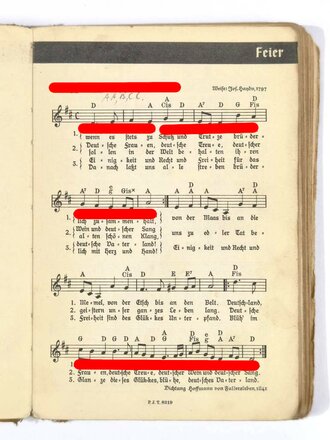 HJ, "Uns geht die Sonne nicht unter", Lieder der Hitler-Jugend, HJ Obergebiet West, 1934, 150 Seiten, ca. DIN A5, stark gebraucht