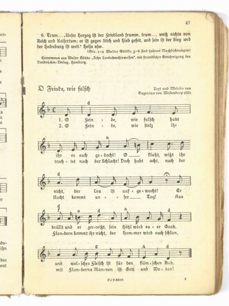 HJ, "Uns geht die Sonne nicht unter", Lieder der Hitler-Jugend, HJ Obergebiet West, 1934, 150 Seiten, ca. DIN A5, stark gebraucht