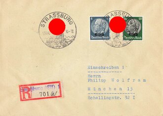 Elsass-Lothringen, Briefumschlag mit R-Stempel und...