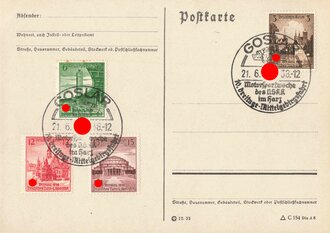 NSKK, Postkarte mit Stempel "Goslar -...