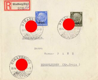 Elsass-Lothringen, Briefumschlag mit R-Stempel und...