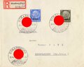 Elsass-Lothringen, Briefumschlag mit R-Stempel und Stempel "Strassburg", 5.11.1940, gelaufen