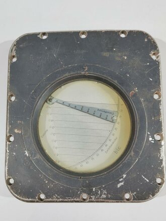 Anzeige Zielhöhenwinkel für Entfernungsmesser auf 4 Meter Basis der Wehrmacht. Originallack, 22 x 25cm