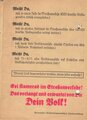 Faltblatt "Fußgänger - Augen auf im Straßenverkehr - 10 Gebote für Fußgänger", hrsg. v. der Reichsarbeitsgemeinschaft Schadenverhütung, ca. 10,5 x 15 cm, gelocht, gebraucht