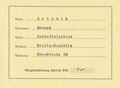 Mitgliedskarte "Reichsverein für Sippenforschung und Wappenkunde e.V. (RSW)", Berlin-Neukölln, 22. Mai 1934, ca. 9,5 x 13 cm, sehr guter Zustand