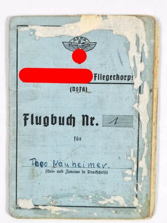 NSFK, Flugbuch Nr. 1, Sturm 6/75, NSFK-Gruppe 11,...