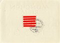 München-Riem 1936, Ganzsache, Herzstück mit einer Briefmarke "Das braune Band von Deutschland 42 Pfennig", mit Stempel "München-Riem - Das braune Band von Deutschland 26.7.1936", guter Zustand
