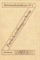 Reichsarbeitsdienst für die weibliche Jugend, Zurückstellungsschein, Geisenheim/Rüdesheim, 20.8.1941, mit ausgefüllter Postkarte "Nichtheranziehung", Stempel WHW, 8.6.1943, eingerissen, sonst guter Zustand