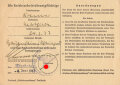 Reichsarbeitsdienst für die weibliche Jugend, Zurückstellungsschein, Geisenheim/Rüdesheim, 20.8.1941, mit ausgefüllter Postkarte "Nichtheranziehung", Stempel WHW, 8.6.1943, eingerissen, sonst guter Zustand