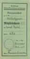 Volksbund für das Deutschtum im Ausland (VDA), Mitgliedskarte einer Schülerin, "Schulgruppe der Schillerschule", Hannover, 27.8.1935, ca. 12 x 6,5 cm, sehr guter Zustand