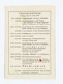 DAF / KdF, Faltblatt mit Speisefolge und Tagesgestaltung, Norwegenreise des Dampfers "Sierra Cordoba", 30. Juni 1939, ca. 13 x 19 cm, guter Zustand