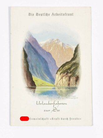 DAF / KdF, Faltblatt mit Speisefolge und Tagesgestaltung, Norwegenreise des Dampfers "Sierra Cordoba", 29. Juni 1939, ca. 13 x 19 cm, guter Zustand