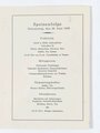 DAF / KdF, Faltblatt mit Speisefolge und Tagesgestaltung, Norwegenreise des Dampfers "Sierra Cordoba", 29. Juni 1939, ca. 13 x 19 cm, guter Zustand