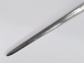 Preussen, Degen für Kürassiere, 1.Drittel 18.Jahrhundert, 6-kantig geschliffene Klinge in Messing eingelegte Klingenmarke " Potzdam "