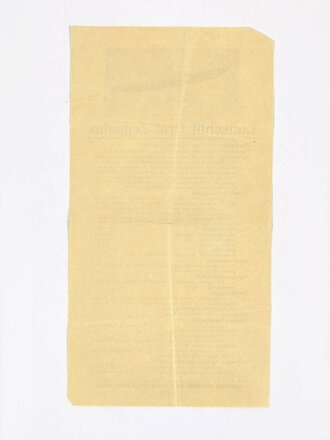 Datenblatt "Luftschiff Graf Zeppelin", 1932, ca. 15 x 28,5 cm, mehrfach gefaltet, Eselsohren, sonst guter Zustand