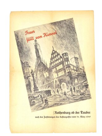 Deutschland nach 1945, Werbeblatt "Feuer fällt...