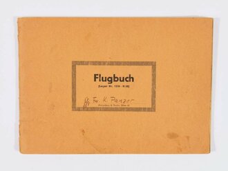 Flugbuch des Flugzeugführers "K. Panzer", Seeaufklärungs-Gruppe, mit 126  bestätigten Flügen bis 26.9.1944, ca. 14,5 x 20,5 cm, gebraucht, guter Zustand