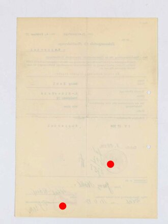 KfZ-Zulassung, Formular für Standortanmeldung, Zulassungsstelle für Kraftfahrzeuge, Wuppertal, ausgefüllt, gestempelt, 11. Februar 1937, DIN A4. gelocht, gefaltet