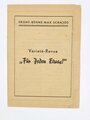Ostfront Russland, PK-Frontdruckerei "Panzerfaust", Programmblatt "Variete-Revue Für jeden Etwas!, Front-Bühne Max Schajos, Panzer-Propagandakompanie 697, Faltblatt, 15 x 21 cm, gebraucht