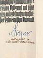 Gedenkblatt, Dank an die 81. Infanterie Division für die Leistungen im Frankreich-Feldzug von ihrem Kommandeur Generalmajor Friedrich-Wilhelm von Loeper , Juli 1940, 34 x 48 cm, mehrfach gefaltet, zum Teil fleckig, gebraucht