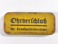 "Ohrverschluss für Trommelfellverletzte" Wehrmacht, mit Inhalt.