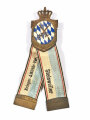 Bayern, Königlich Bayerischer Veteranen- und Kriegerbund, Mitgliedsabzeichen "Krieger - & Militär-Verein Steinweiler", mit Band, 52 mm, gebraucht