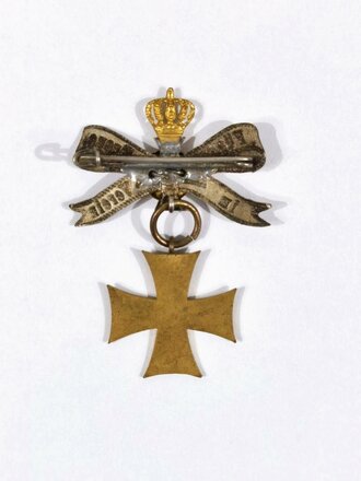 Hessen, Krieger- und Schützenverein Wöllstein, Mitgliedsabzeichen und Ehrenkreuz für 25 Jahre Mitgliedschaft, 30 mm, gebraucht