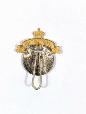 Sachsen, Militärverein Dresden "Königlich Sächsischer Militairverein Dresden", Abzeichen für außerordentliche Mitgliedschaft "Ausserord. Mitcl.", 44 mm, gebraucht