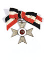 Sachsen, Kriegerverein, Kreuz mit Band "Für Treue im Verein - 10", 10 Jahre, emailliert, ca. 44 mm, gebraucht