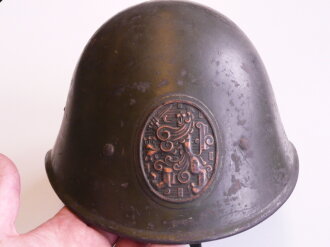 Niederlande 2.Weltkrieg, Stahlhelm Originallack und Innenfutter