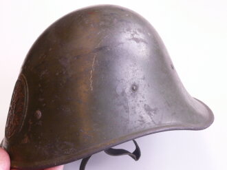 Niederlande 2.Weltkrieg, Stahlhelm Originallack und Innenfutter