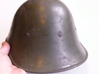 Niederlande 2.Weltkrieg, Stahlhelm Originallack und Innenfutter