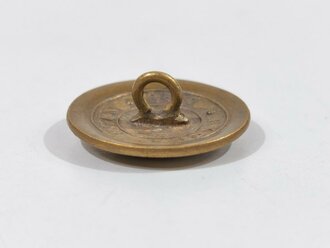 Preussen, messingfarbener Knopf für den Waffenrock der Beamten, Durchmesser 24 mm