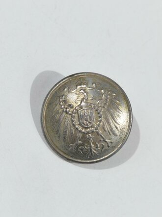 Kaiserreich, silberfarbener Knopf für den Waffenrock der Beamten, Durchmesser 23,5 mm