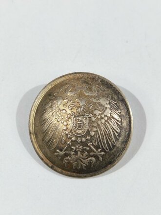 Kaiserreich, silberfarbener Knopf für den Waffenrock der Beamten, Durchmesser 23 mm
