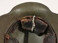 1.Weltkrieg Stahlhelm Modell 1916, feldgrauer Originallack, originales Innenfutter, dieses defekt. In allen Teilen originales Stück