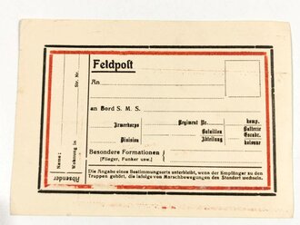Konvolut Kaiserreich, Marine, Feldpost Karte blanko (5 Stück), 10 x 14 cm, guter Zustand