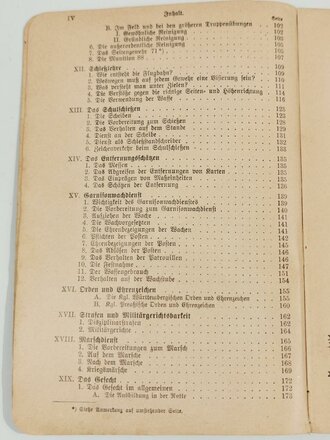 "Der gute Kamerad - Ein Lern und Lesebuch für den Dienstunterricht des deutschen Infanteristen", Ausgabe für Württemberg, Klaß/Nick, Berlin 1905, 235 Seiten, ca. 12,5 x 19 cm, gebraucht