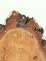 1. Weltkrieg, Holzscheibe zum Gedenken an die Schlacht im Argonner Wald/Argonnen, Frankreich 1914-15, handbemalt, ca. 13 x 23 x3 cm, guter Zustand